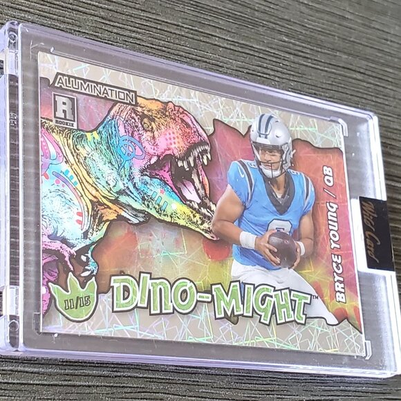 Bryce Young 2023 Wild Card Alumination  Dino-Might RC #AD-BY Rookie Panthers /15 - Picture 4 of 5